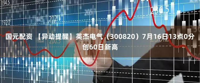 国元配资 【异动提醒】英杰电气（300820）7月16日13点0分创60日新高