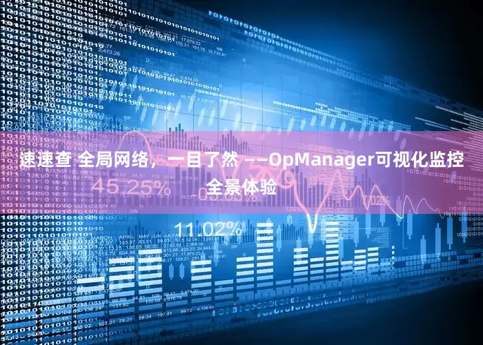 速速查 全局网络，一目了然 ——OpManager可视化监控全景体验